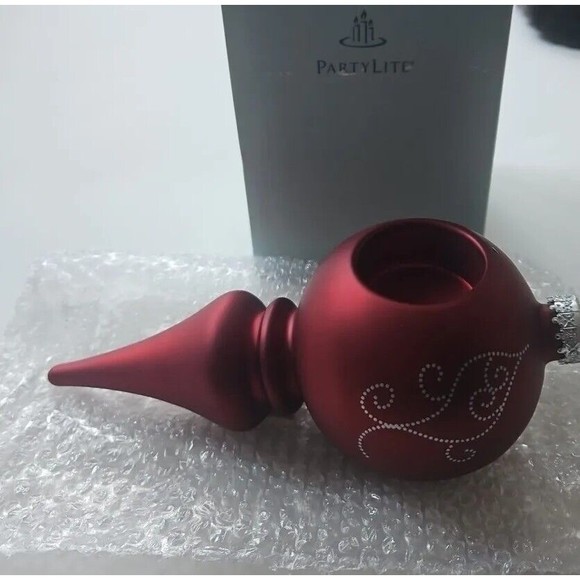 PartyLite Other - Partylite Red Christmas Ornament Tealight Candle Holder *NEW* With Box